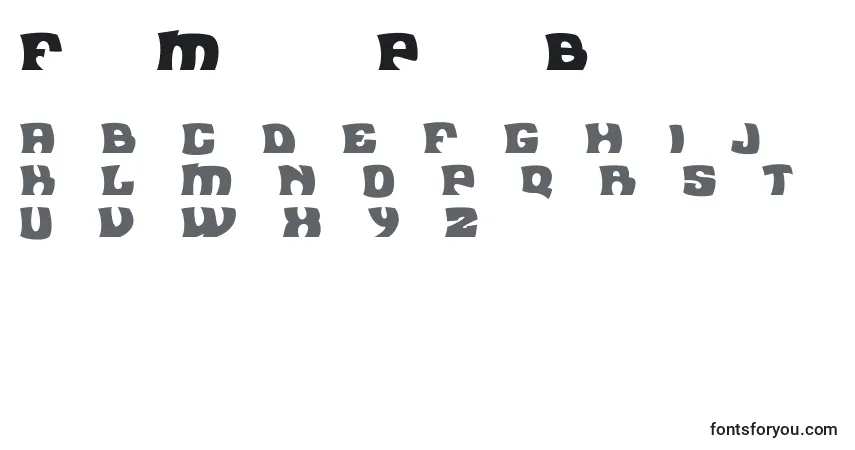 Schriftart FleaMarketPlainBc – Alphabet, Zahlen, spezielle Symbole