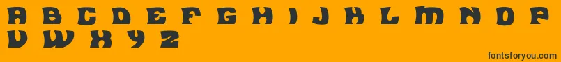 FleaMarketPlainBc Font – Black Fonts on Orange Background