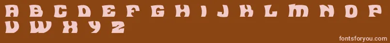 Czcionka FleaMarketPlainBc – różowe czcionki na brązowym tle