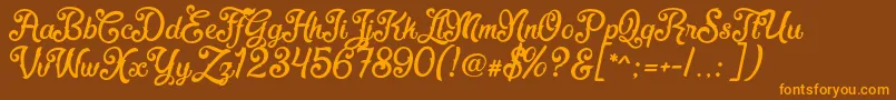 fuente FadliScript – Fuentes Naranjas Sobre Fondo Marrón