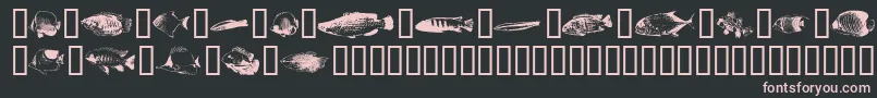 FishyprintOneAoe Font – Pink Fonts on Black Background