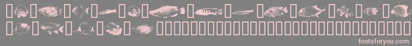 FishyprintOneAoe Font – Pink Fonts on Gray Background