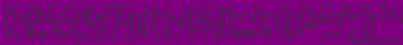 フォントFocusRegular – 紫の背景に黒い文字