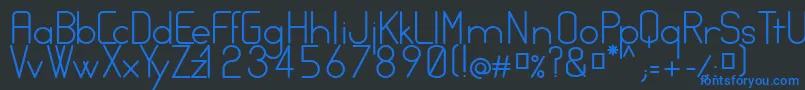 FocusRegular Font – Blue Fonts on Black Background