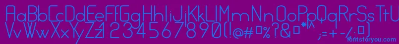 FocusRegular Font – Blue Fonts on Purple Background