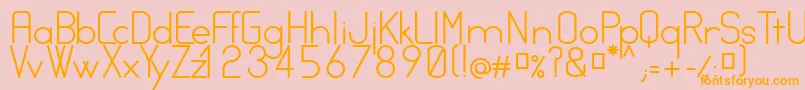 FocusRegular Font – Orange Fonts on Pink Background