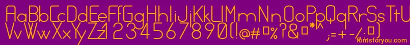 FocusRegular Font – Orange Fonts on Purple Background