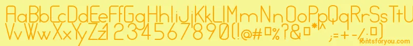 FocusRegular Font – Orange Fonts on Yellow Background