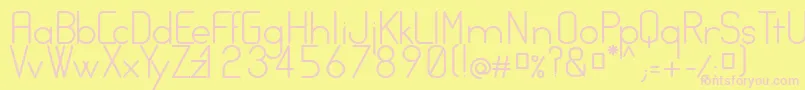 FocusRegular Font – Pink Fonts on Yellow Background