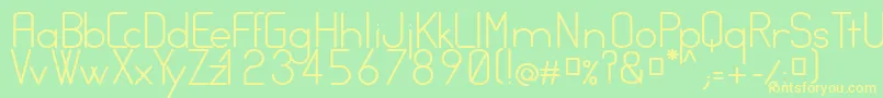 FocusRegular Font – Yellow Fonts on Green Background