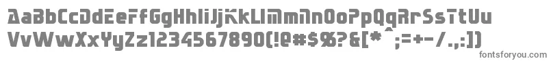 Sternbach-fontti – harmaat kirjasimet valkoisella taustalla