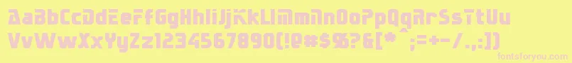 Sternbach Font – Pink Fonts on Yellow Background