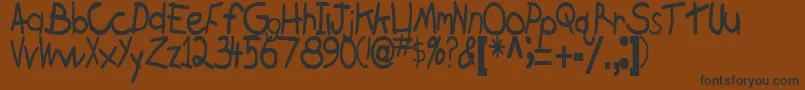 Czcionka BrokenRegularTtstd – czarne czcionki na brązowym tle