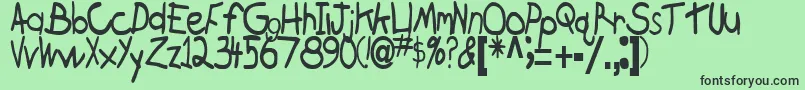 Police BrokenRegularTtstd – polices noires sur fond vert