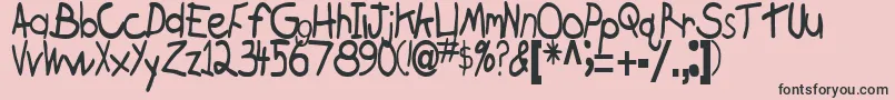 Police BrokenRegularTtstd – polices noires sur fond rose