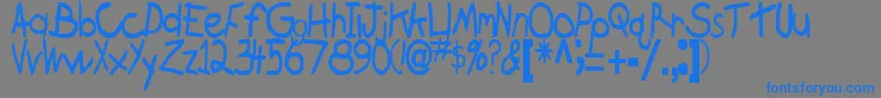 BrokenRegularTtstd Font – Blue Fonts on Gray Background