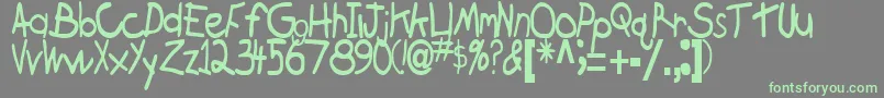 BrokenRegularTtstd-fontti – vihreät fontit harmaalla taustalla