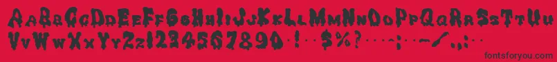 GhoulysolidRegular Font – Black Fonts on Red Background