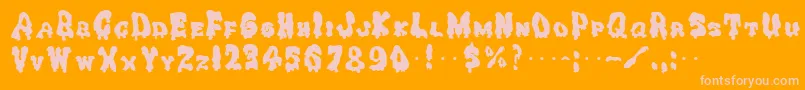 GhoulysolidRegular Font – Pink Fonts on Orange Background