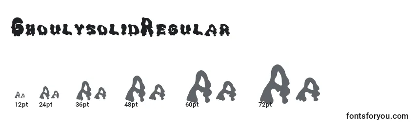 Размеры шрифта GhoulysolidRegular