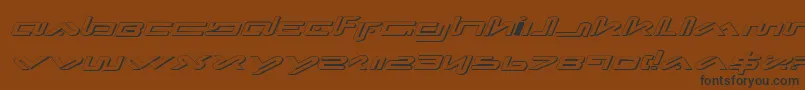 XephyrExpandedShadowItalic Font – Black Fonts on Brown Background