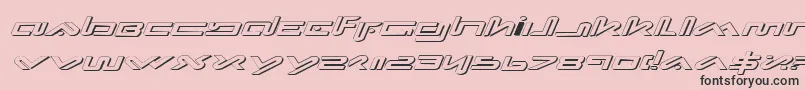 XephyrExpandedShadowItalic Font – Black Fonts on Pink Background