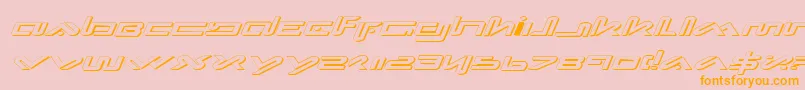 XephyrExpandedShadowItalic Font – Orange Fonts on Pink Background