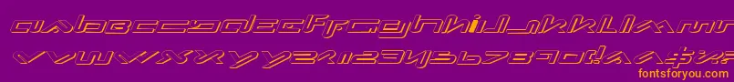 XephyrExpandedShadowItalic Font – Orange Fonts on Purple Background