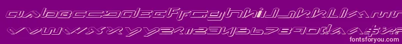 XephyrExpandedShadowItalic Font – Pink Fonts on Purple Background