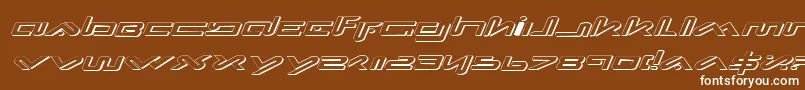 XephyrExpandedShadowItalic Font – White Fonts on Brown Background