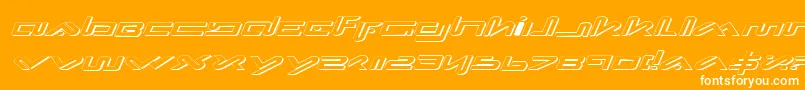 XephyrExpandedShadowItalic Font – White Fonts on Orange Background