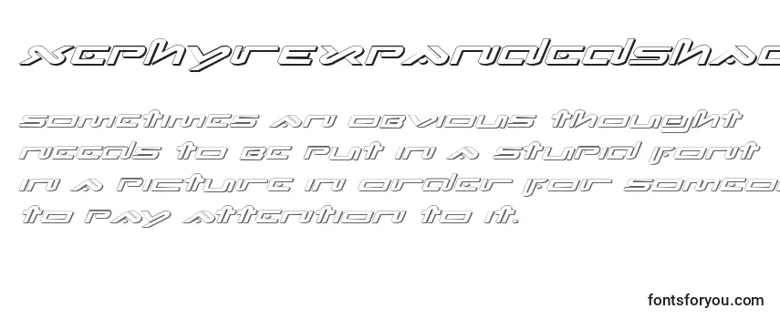 XephyrExpandedShadowItalic Font