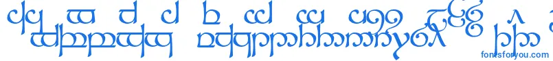 フォントSindcap1 – 白い背景に青い文字