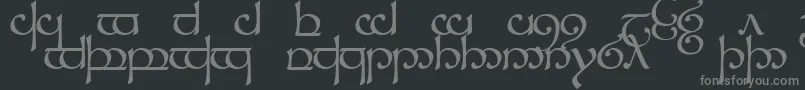 フォントSindcap1 – 黒い背景に灰色の文字