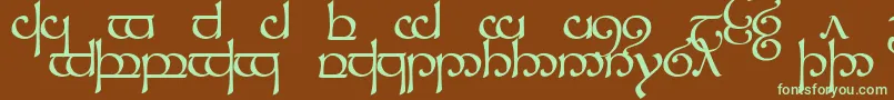 Sindcap1 Font – Green Fonts on Brown Background