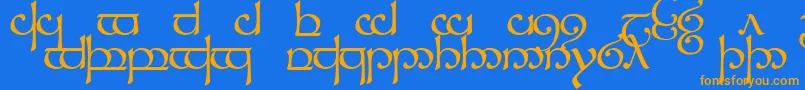 Sindcap1 Font – Orange Fonts on Blue Background
