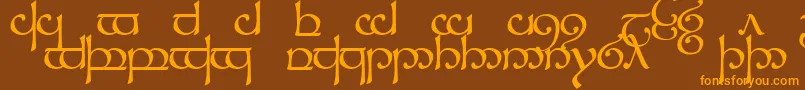 Sindcap1 Font – Orange Fonts on Brown Background