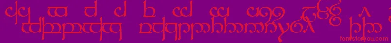 Sindcap1-Schriftart – Rote Schriften auf violettem Hintergrund