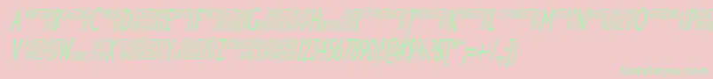 Pliskinitalic Font – Green Fonts on Pink Background