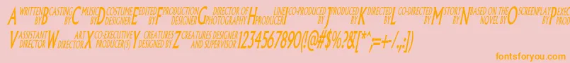 Pliskinitalic Font – Orange Fonts on Pink Background