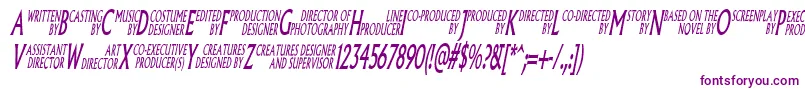 Pliskinitalic-fontti – violetit fontit