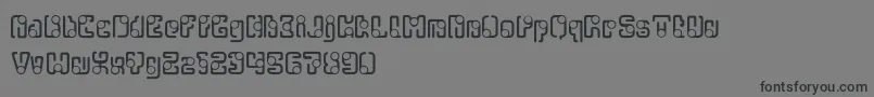 OrbitalFlightRegular Font – Black Fonts on Gray Background