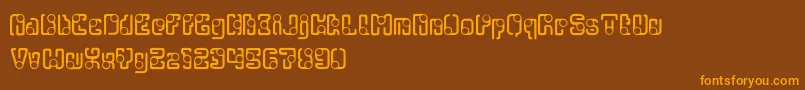 OrbitalFlightRegular Font – Orange Fonts on Brown Background