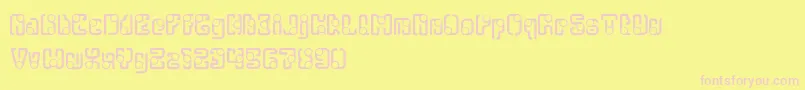 OrbitalFlightRegular Font – Pink Fonts on Yellow Background