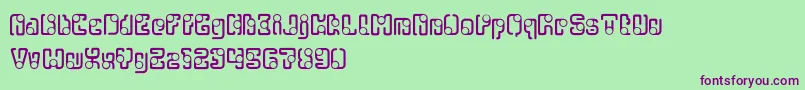 OrbitalFlightRegular Font – Purple Fonts on Green Background