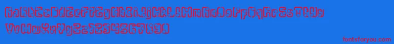 OrbitalFlightRegular Font – Red Fonts on Blue Background