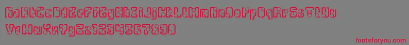 OrbitalFlightRegular Font – Red Fonts on Gray Background