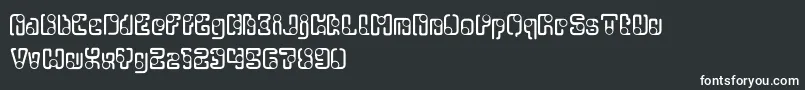 フォントOrbitalFlightRegular – 黒い背景に白い文字