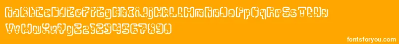 OrbitalFlightRegular Font – White Fonts on Orange Background