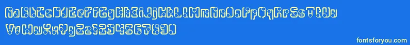 OrbitalFlightRegular Font – Yellow Fonts on Blue Background